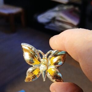 Gold  Tone Butterfly Brooch
